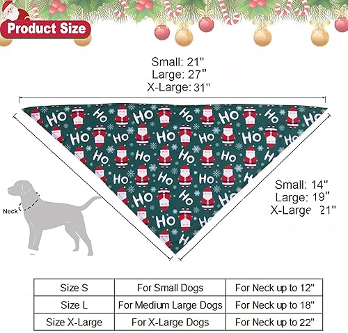 Miniatura 4 de ADOGGYGO Paquete de 4 pañuelos de Navidad para perro, bufanda triangular, baberos triangulares, accesorios de disfraz de Navidad para perros