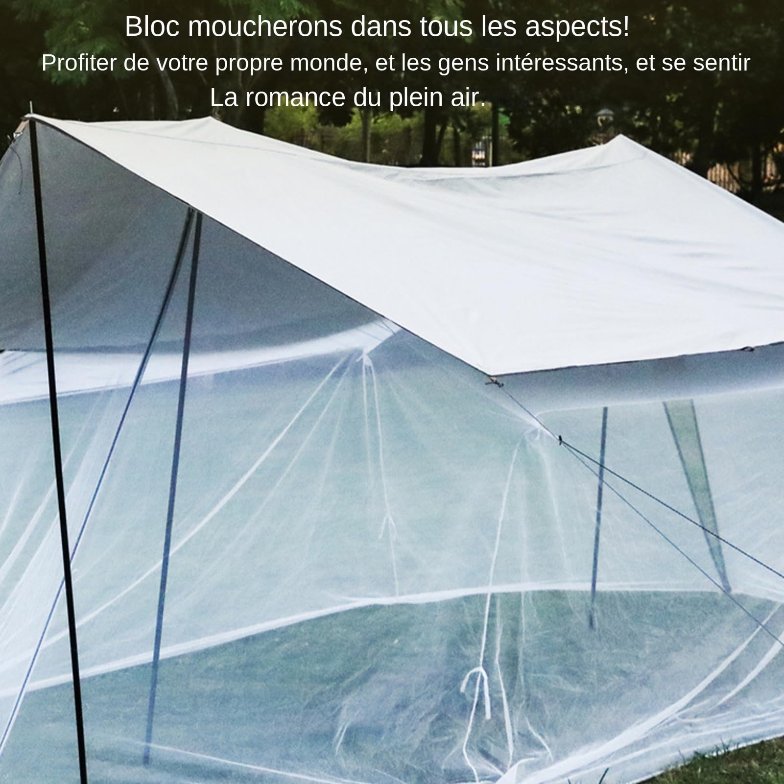 Filet Anti-moustiques pour terrasse - Tente en Maille extérieure