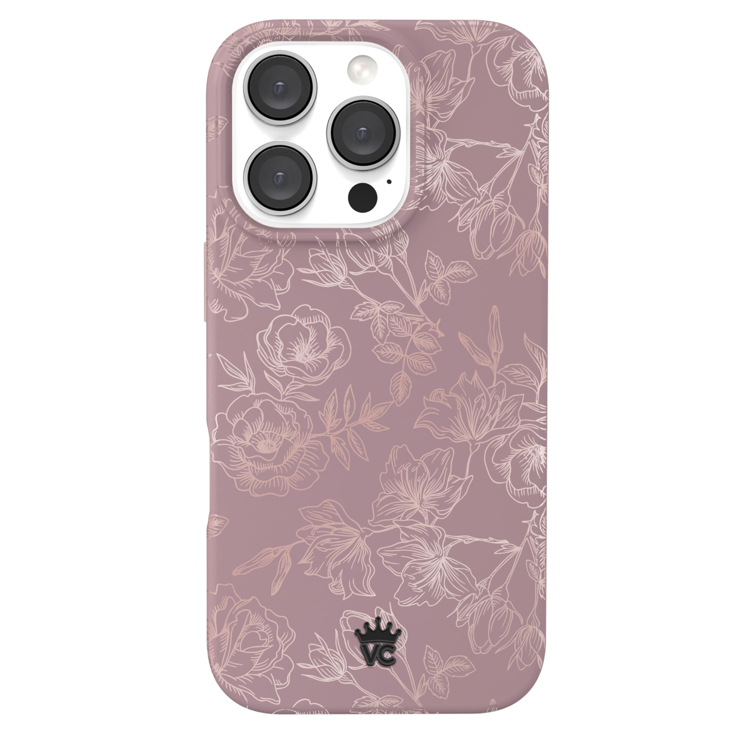 VELVET CAVIAR for iPhone 16 Pro Case Flowers Floral - Compatible with MagSafe [10ft Drop Tested] - Purple, Rose Gold