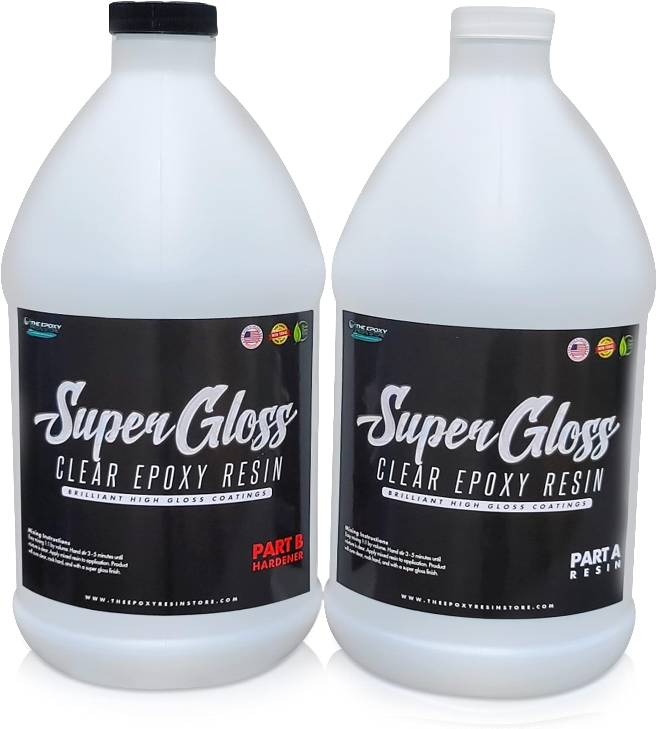 Crystal Clear Bar Table Top Epoxy Resin Coating for Wood Tabletop - 1 Gallon Kit