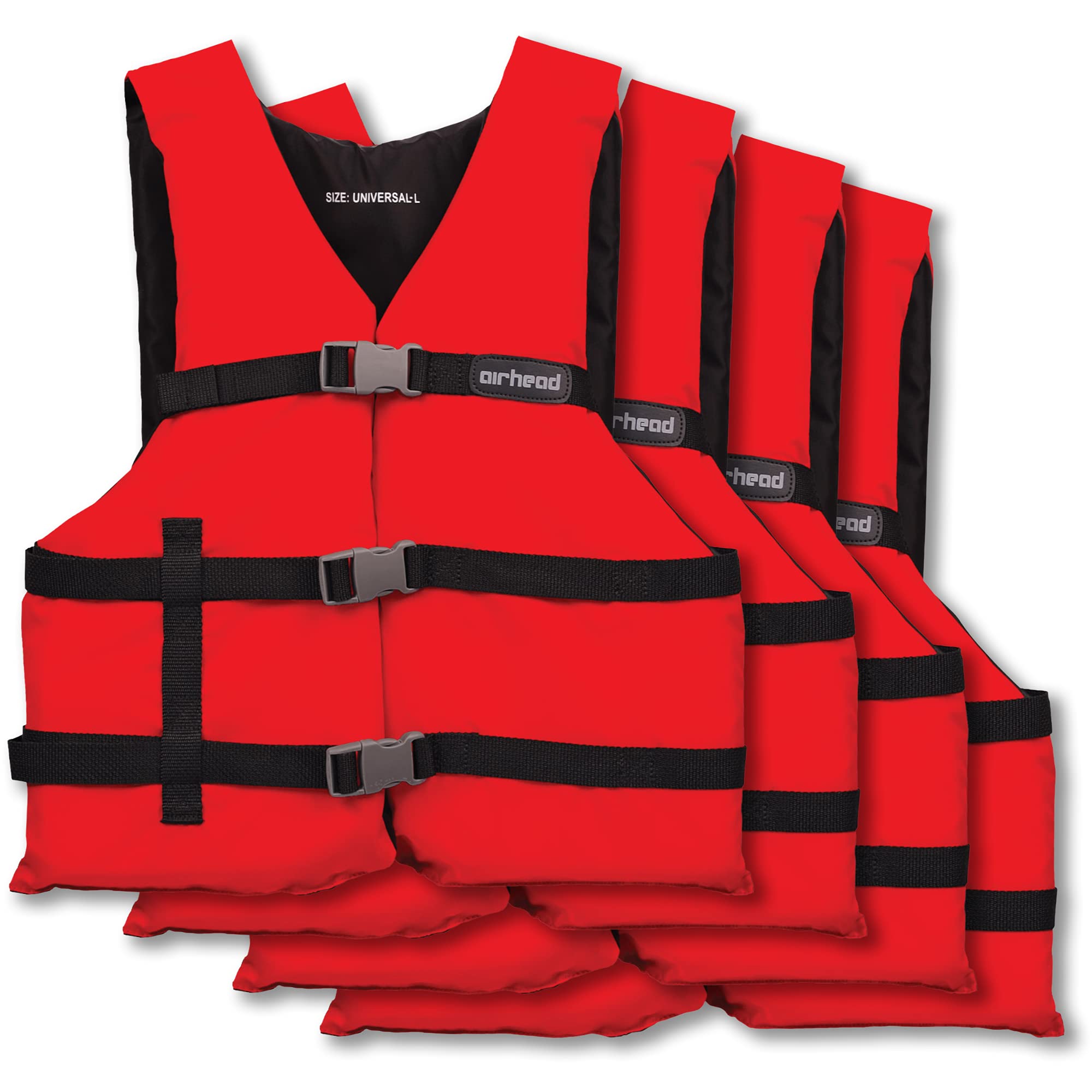 Airhead Adult General Purpose Life Vest 4-Pack, Multiple Colors Available