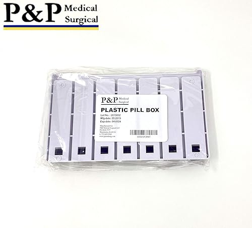 Miniatura 5 de P&P MEDICAL SURGICAL - Pastillero semanal AM/PM portátil para recetas y medicamentos, organizador de píldoras (7 días/4 veces al día) con