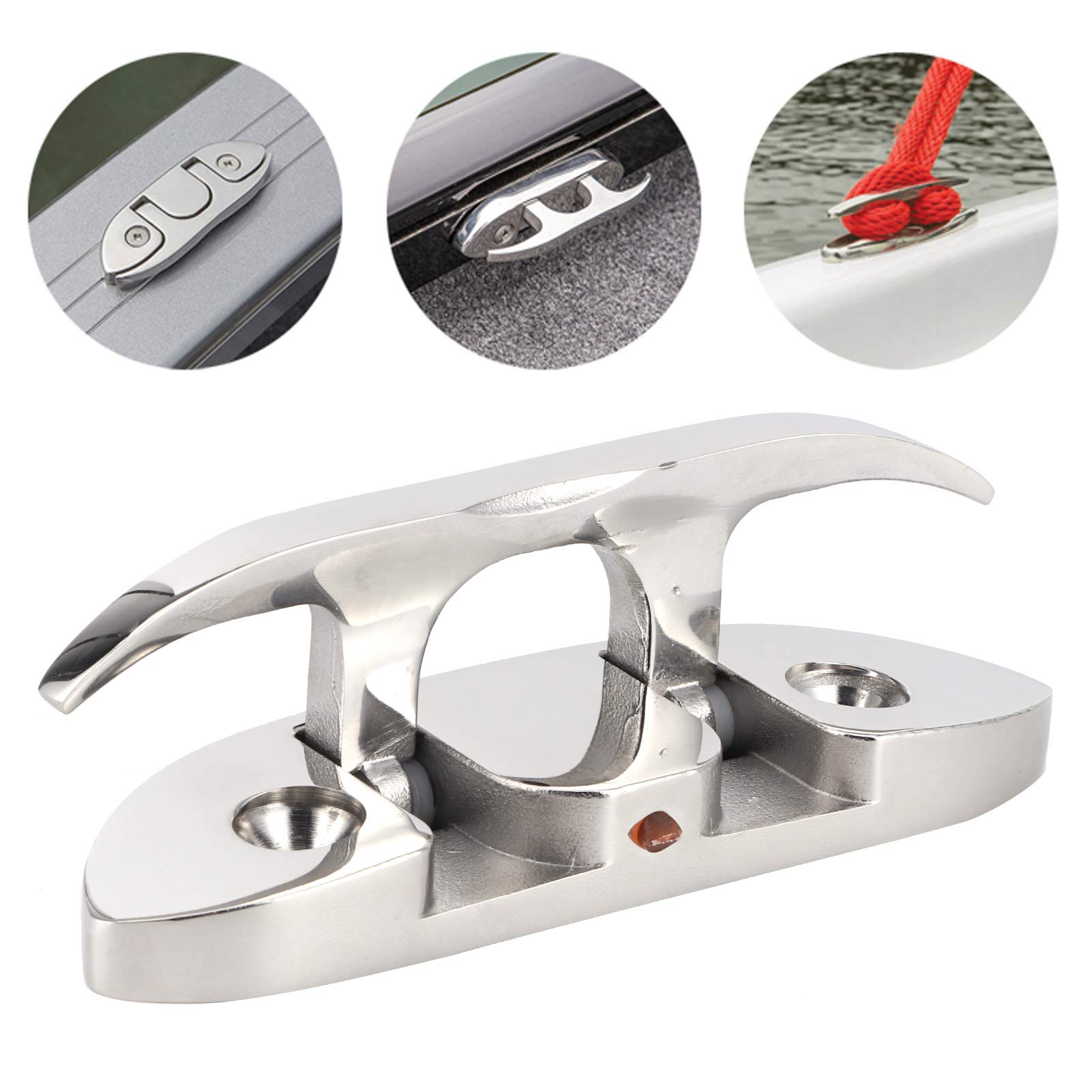 aqxreight STAINLESS STEEL FOLDING CLEAT MARINE BOAT KAYAK MOORING DOCK 4.7IN, aqxreightumogq2nt9f