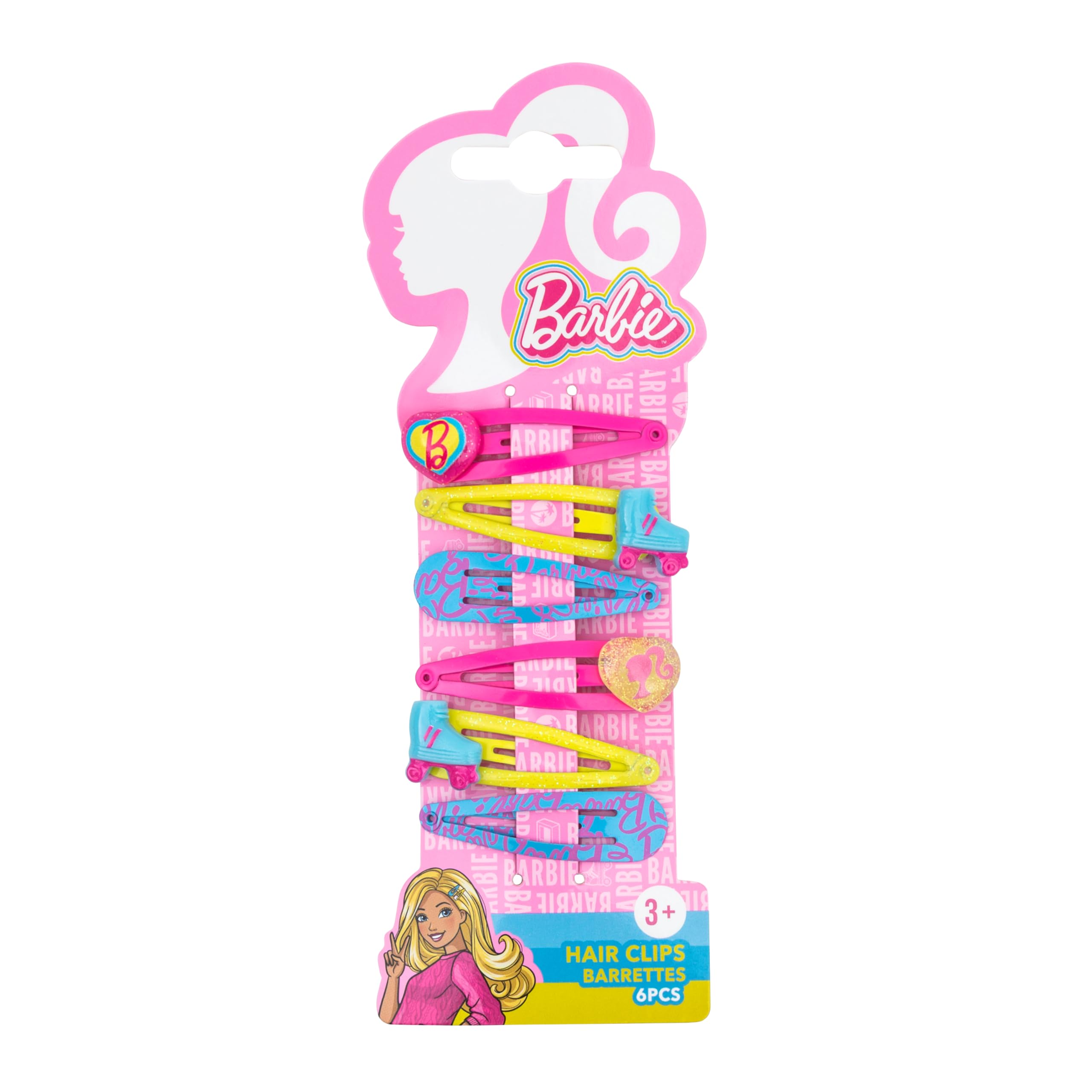 Barbie Hair Clips - Children's Hair Slides - 6pcs Set