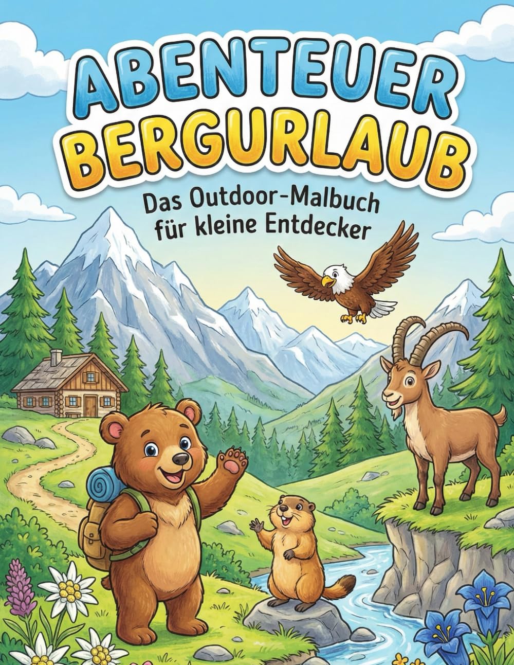 ABENTEUER BERGURLAUB Das Outdoor-Malbuch für kleine Entdecker