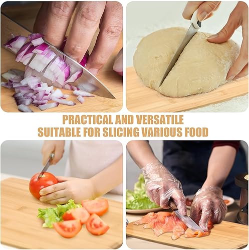 Miniatura 3 de Patelai Juego de 12 tablas de cortar de madera con asas, tabla de cortar grande para servir cocina, regalos a granel para mamá para verduras, carne,