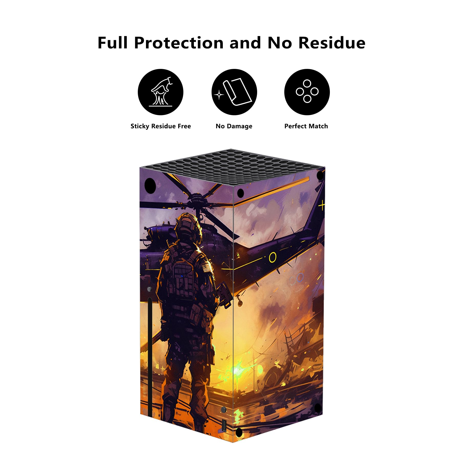 PlayVital Adesivo Skin per Xbox Series X Console&Controller,Sticker Decal Cover Vinile per Xbox Series X-Rompere l'Alba