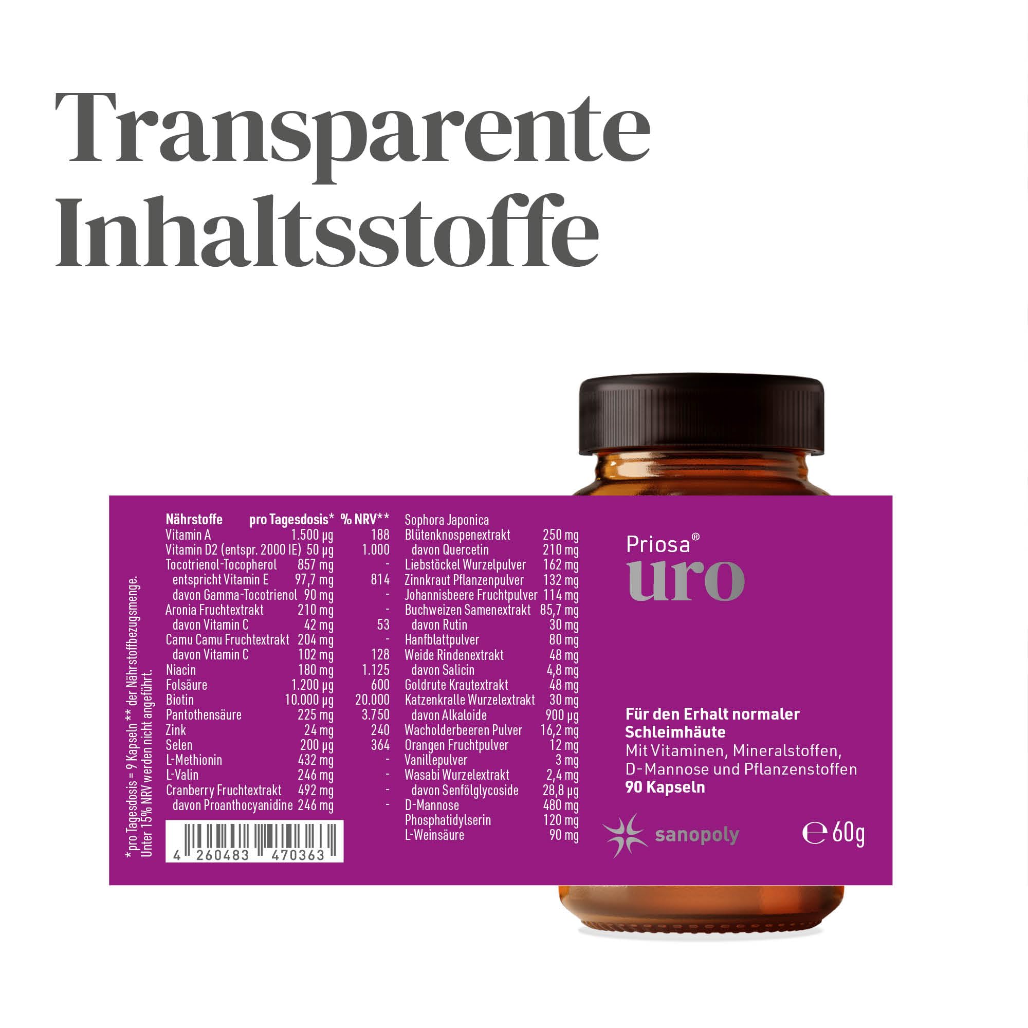Priosa® uro I 90 Multivitamin Kapseln