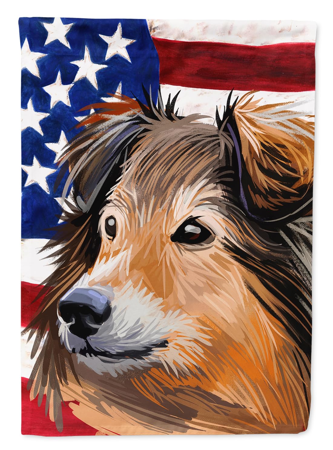 Shetland Sheepdog Dog Flag pour sublimer votre jardin avec ce grand drapeau décoratif coloré