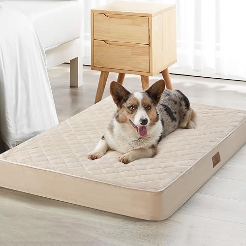 Miniatura 12 de WNPETHOME - Cama ortopédica para jaula de perros, XL, impermeable, extragrande, con funda extraíble y lavable, colchoneta acolchada con múltiples