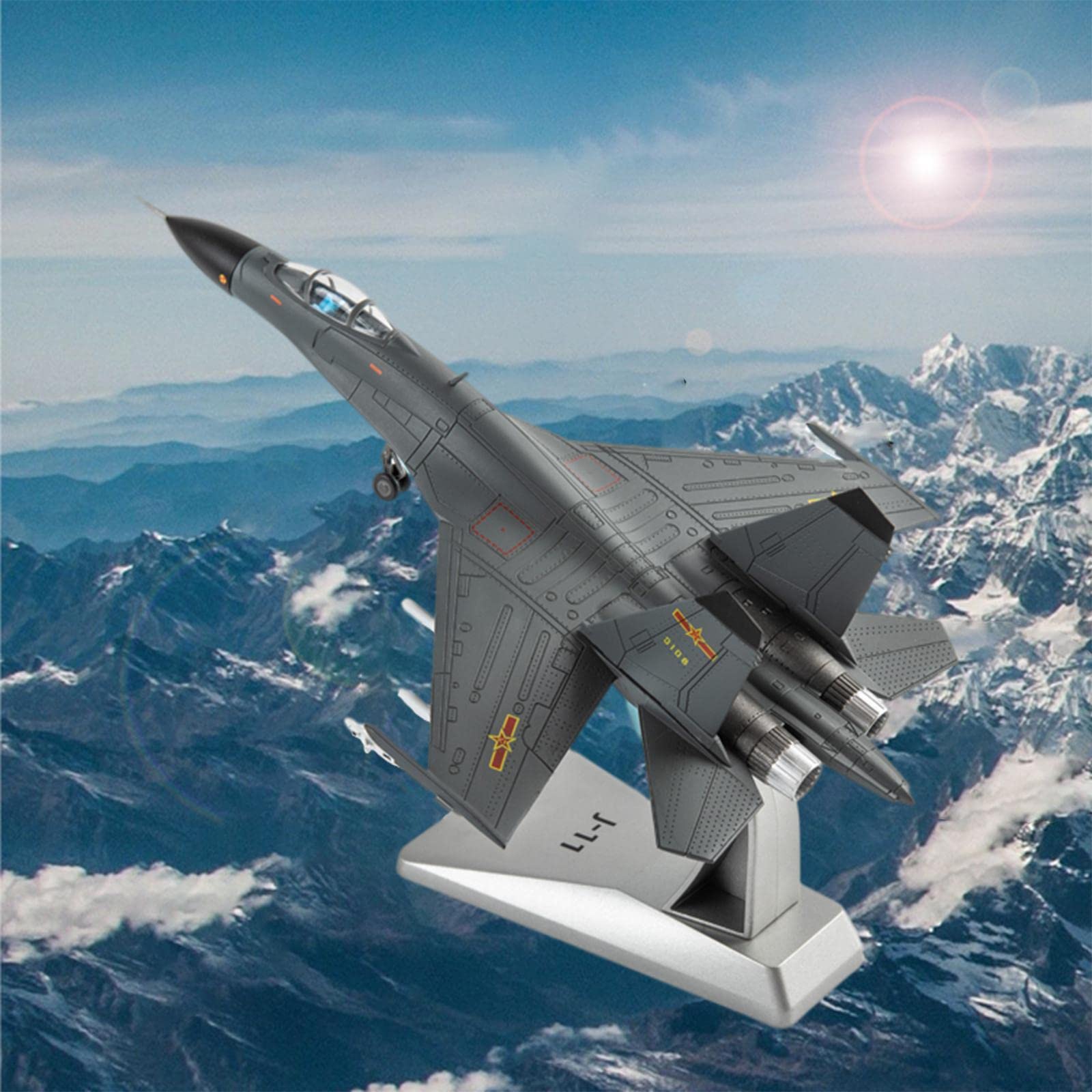 Modelo Avión J Escala 1/100 Aleación Y Soporte