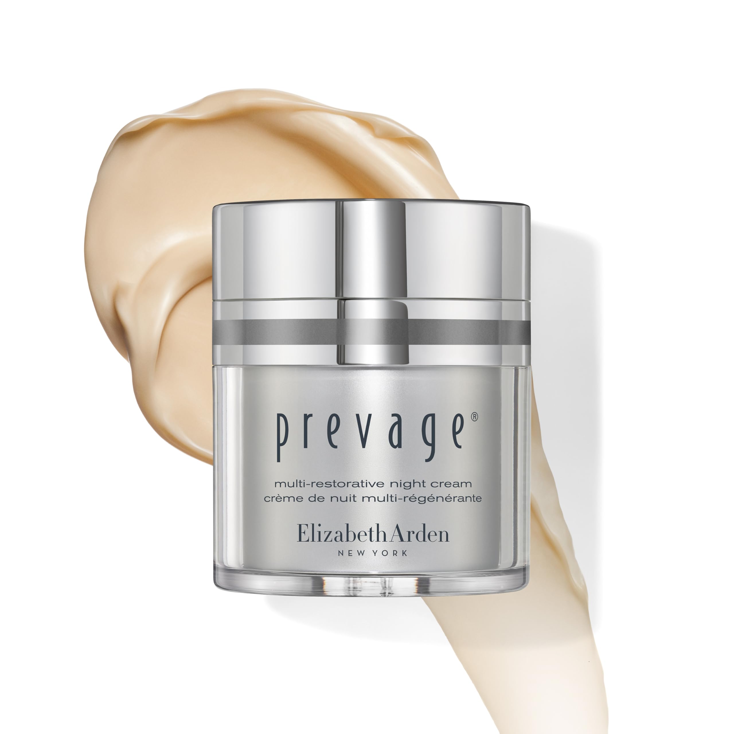 Elizabeth Arden PREVAGE Multi-Restorative Night Face Cream with Idebenone & Bio-Rhythm Recovery Complex, Moisturizer for Smoother, Firmer Skin, 1.7 oz