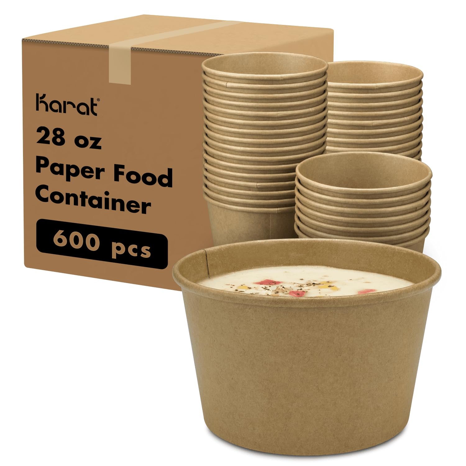 Karat Kraft Brown / 28 oz / Classic Food Storage Containers