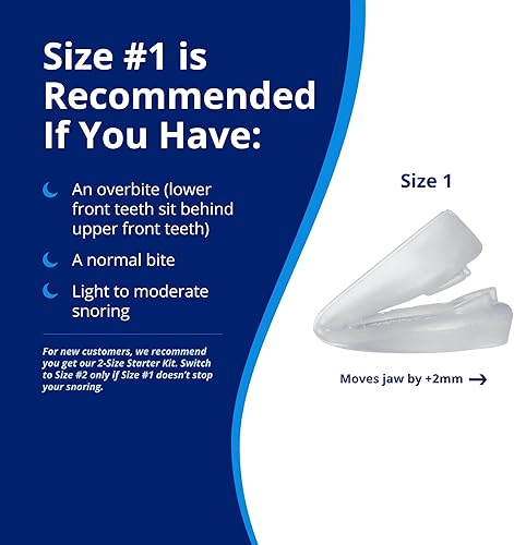 Miniatura 11 de ZQuiet, Boquilla antironquidos, tamaño cómodo #1, repuesto individual, azul, fabricado en Estados Unidos, sin BPA, material de grado médico