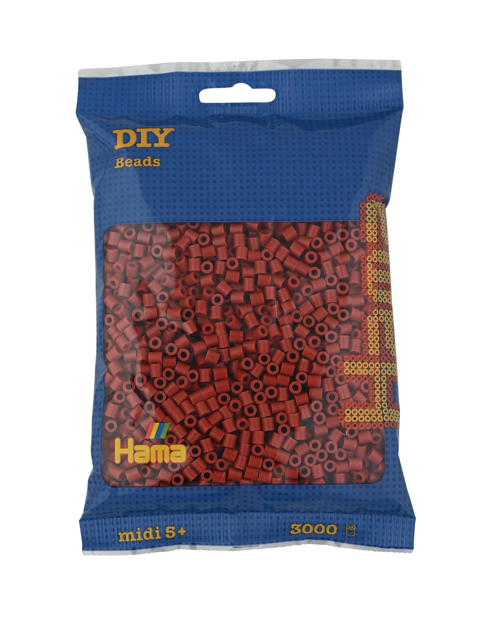 Hama Beads Bag | Approx. 3000 Midi Fuse Beads | Mosaic Decoration Arts & Craft for Creative Children Ages 5+ | Reddish Brown โ image 1