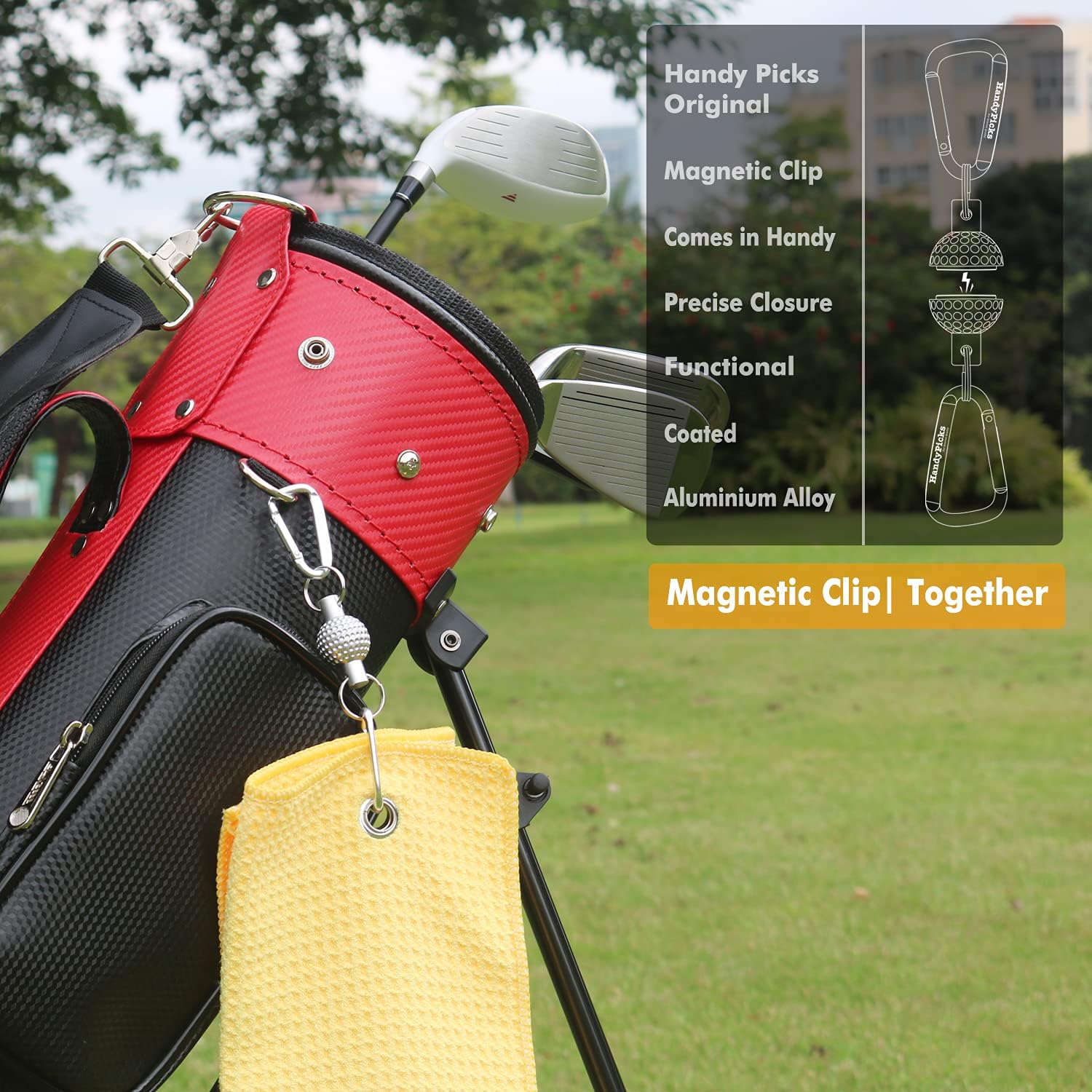 review Handy Picks Magnetic Clip for Golf Towel | Microfiber Golf Towel 16