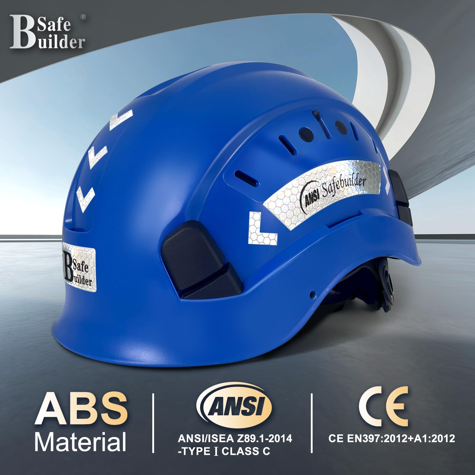 Budowlany kask ochronny ABS twardy kapelusz regulowany system wentylacji twarde czapki przemysłowe ochrona głowy roboczej dla mężczyzn certyfikat ANSI/ISEA Z89.1
