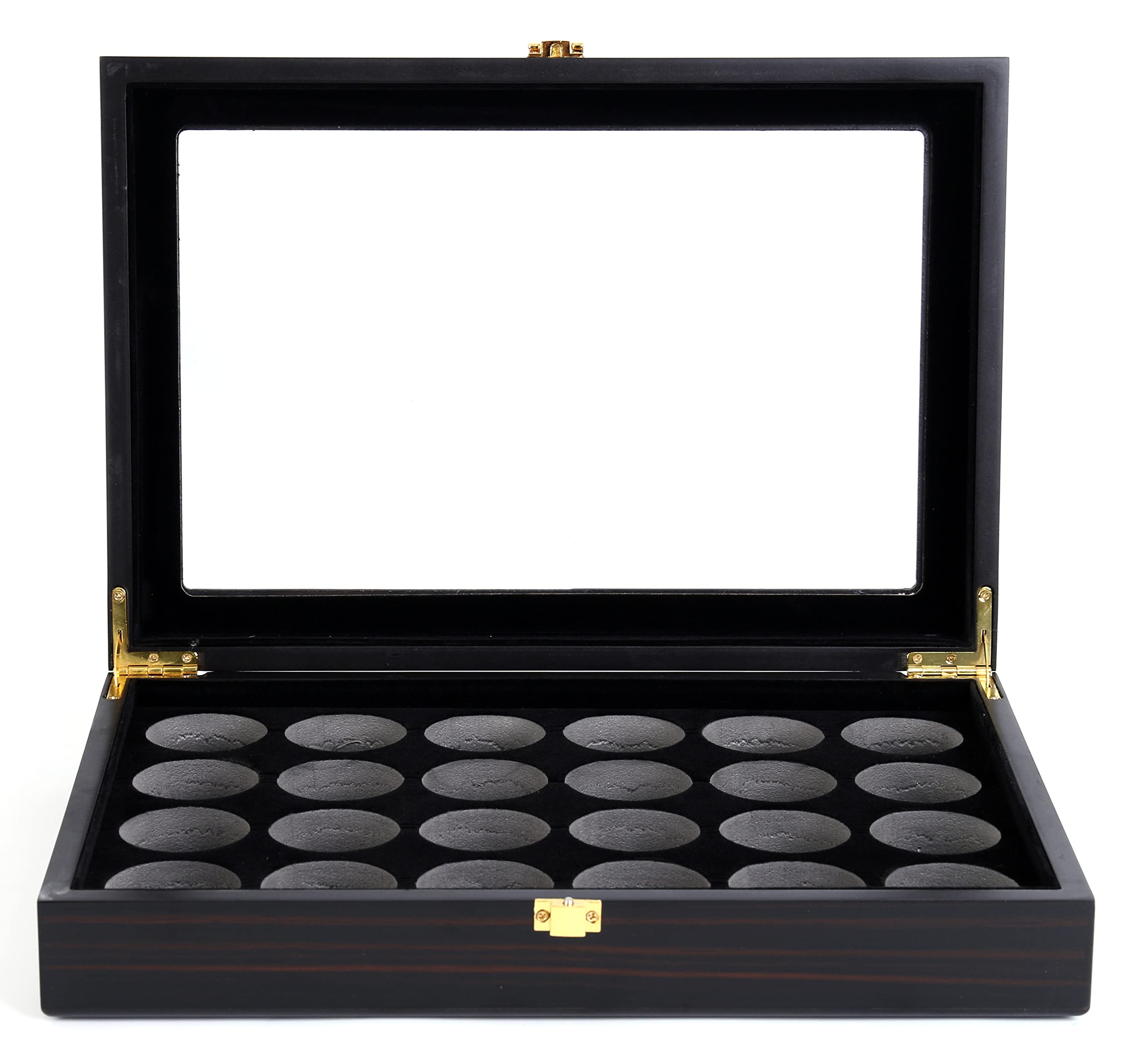 Rechiato Golf Ball Display Case - 24 Ball Display Rack, Gift for Collectibles