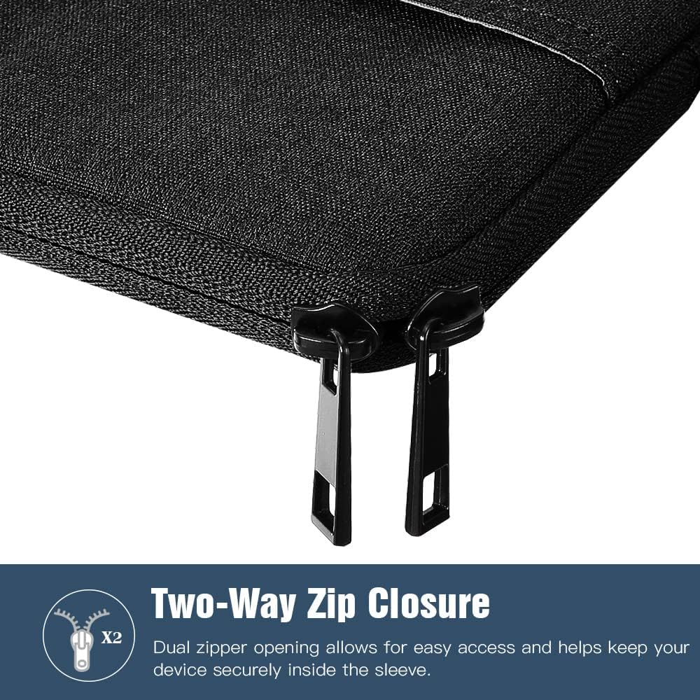 TiMOVO 9-11" Tablet Sleeve Bag for iPad 11-inch A16 2025, iPad 10.9"/10.2"| Air 11 Inch/5th/4th Gen. 10.9", Galaxy Tab A9+/A11Plus 11", Protective Bag Fit Smart Keyboard, Black - Image 9