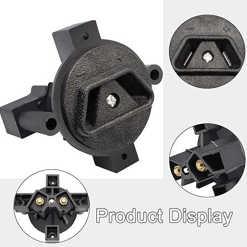 Miniatura 3 de Crow Foot 2 Prong Charger Plug para Yamaha 36 Volt Golf Carts Powerwise Conector DC Plug, E-Way Receptáculo para piezas de carrito de golf