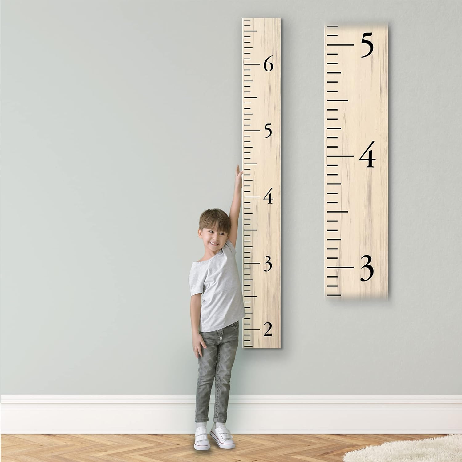 Back40Life - Premium Series - (The Benchmark) Wooden Growth Chart Height Ruler (Weathered Natural)