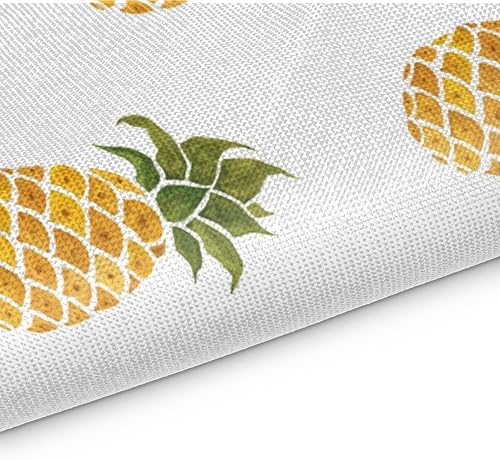 Miniatura 3 de Juego de 4 manteles individuales con patrón de fruta de piña, lavables, impermeables, para decoración de mesa de comedor, 18 x 12 pulgadas