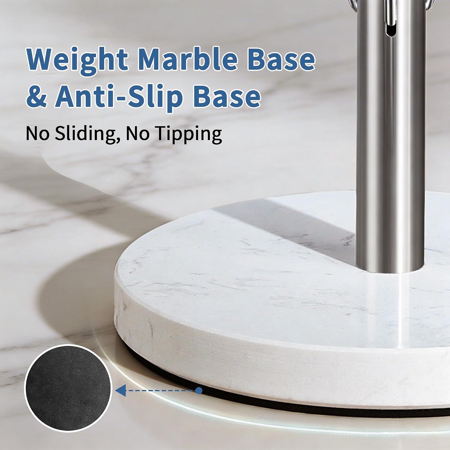 YIGII Turtle Paper Towel Holder, Fits Large Paper Rolls with Marble Base image 5