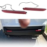 Generic L2R for Toyota RAV4 2019-2024 Exterior LED Rear Tail Fog Light Replacements Bumper Brake Lights Driving Lamp 2pcs Car Accessories (Red)