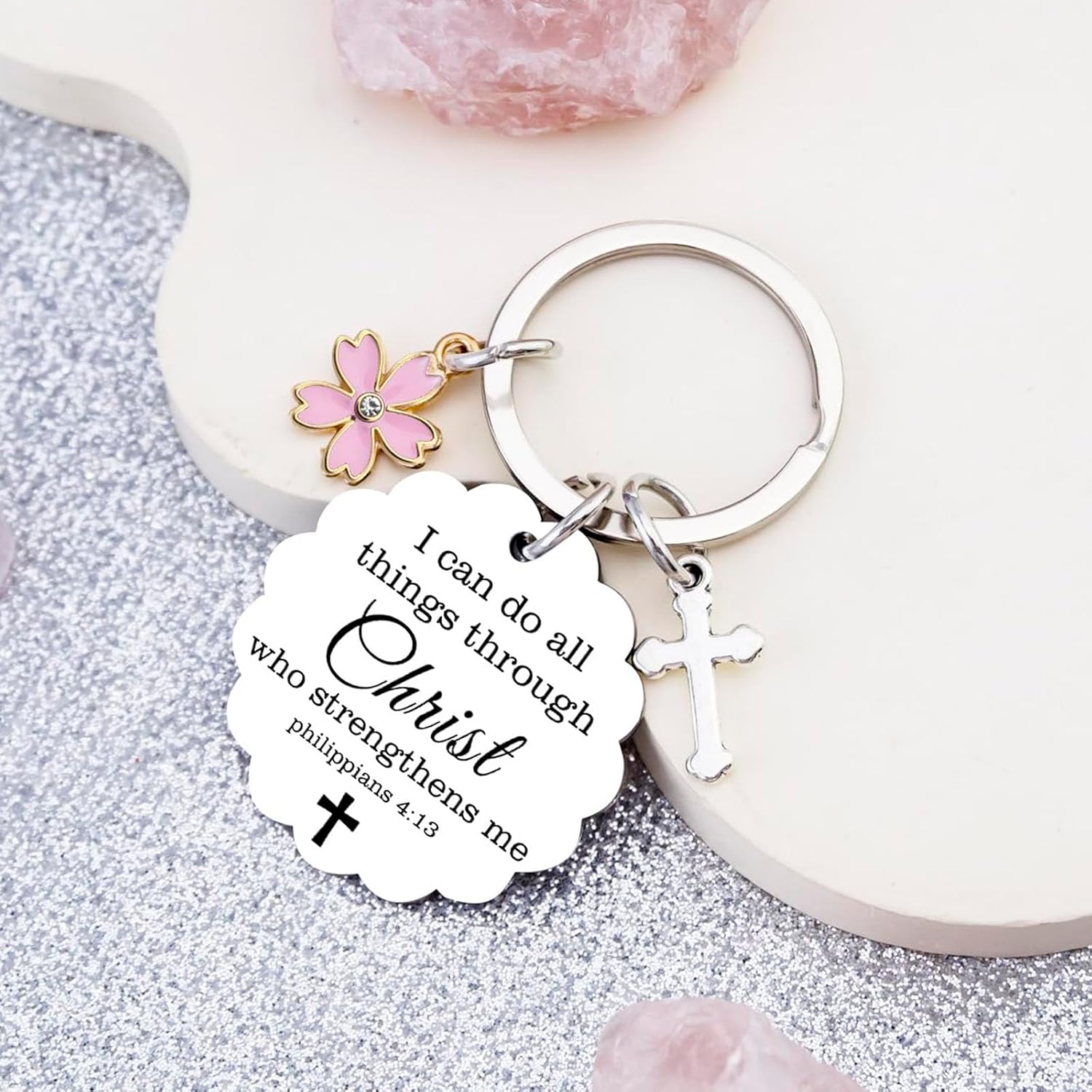 Religious Keychain Gifts for Women Faith Based Gifts for Christian Women image 3