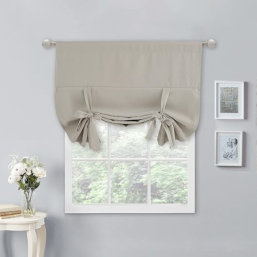 Miniatura 35 de NICETOWN Cortina Opaca para Ventana de Baño - Cortinas Enrollables de Privacidad con Aislamiento Térmico para Puerta de Vidrio/Ventana de Cocina