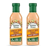 Vista 1 de Walden Farms Street Taco Sauce - Botella cremosa de chipotle de 12 onzas (paquete de 2) Sabrosa, vegana, apta para paleo y keto, sustituto