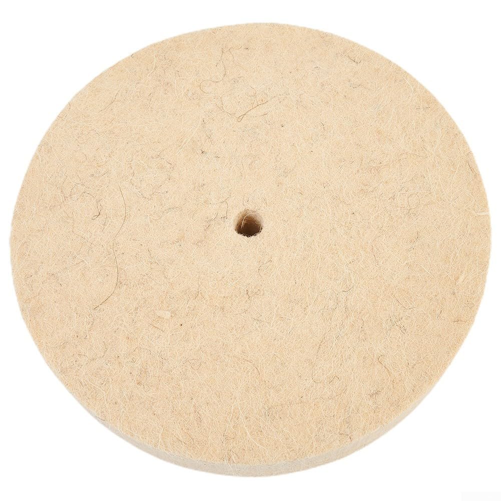 150mm Feltro di Lana Lucidatura Ruota Pad Disco per Strumento Rotante, 6 Pollice Buffer Adatto per Acciaio Inox, Rame, Alluminio, Vetro