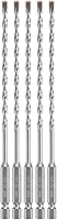 Bosch LBHX0025 5-Pc 5/32" x 6" Hex Shank Masonry Hammer Drill Bits - 4X Life, Fast Drilling in Concrete