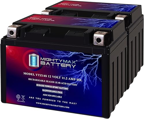 YTZ14S - Batería de repuesto compatible con SigmasTek STZ14S (12 V, 11.2 AH, 2 unidades)