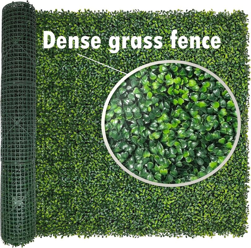 Image of Artificial Grass Fence Trellis with Highly Dense Leaves for Garden, Balcony (1 Piece) I Expandable Plant Fence Privacy I UV Protected (Green Dense, expands to 1.6 X 0.6 Meters)
