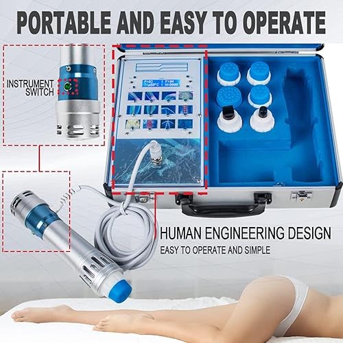 Miniatura 6 de Máquina portátil de terapia de ondas de choque, máquina profesional de tratamiento ED con aprobación CE, cuerpo de percusión de tejido profundo,