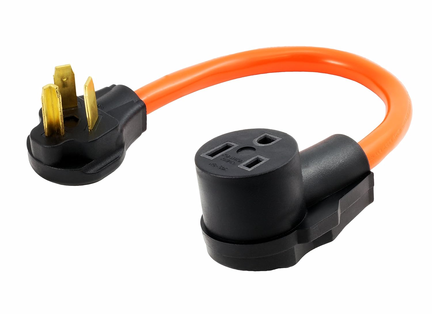 AC WORKS 10/3 STW 1.5 ft. Welder Adapter Cord 3-Prong 10-30P Dryer Plug to 6-50R Welder Outlet WD1030650-018