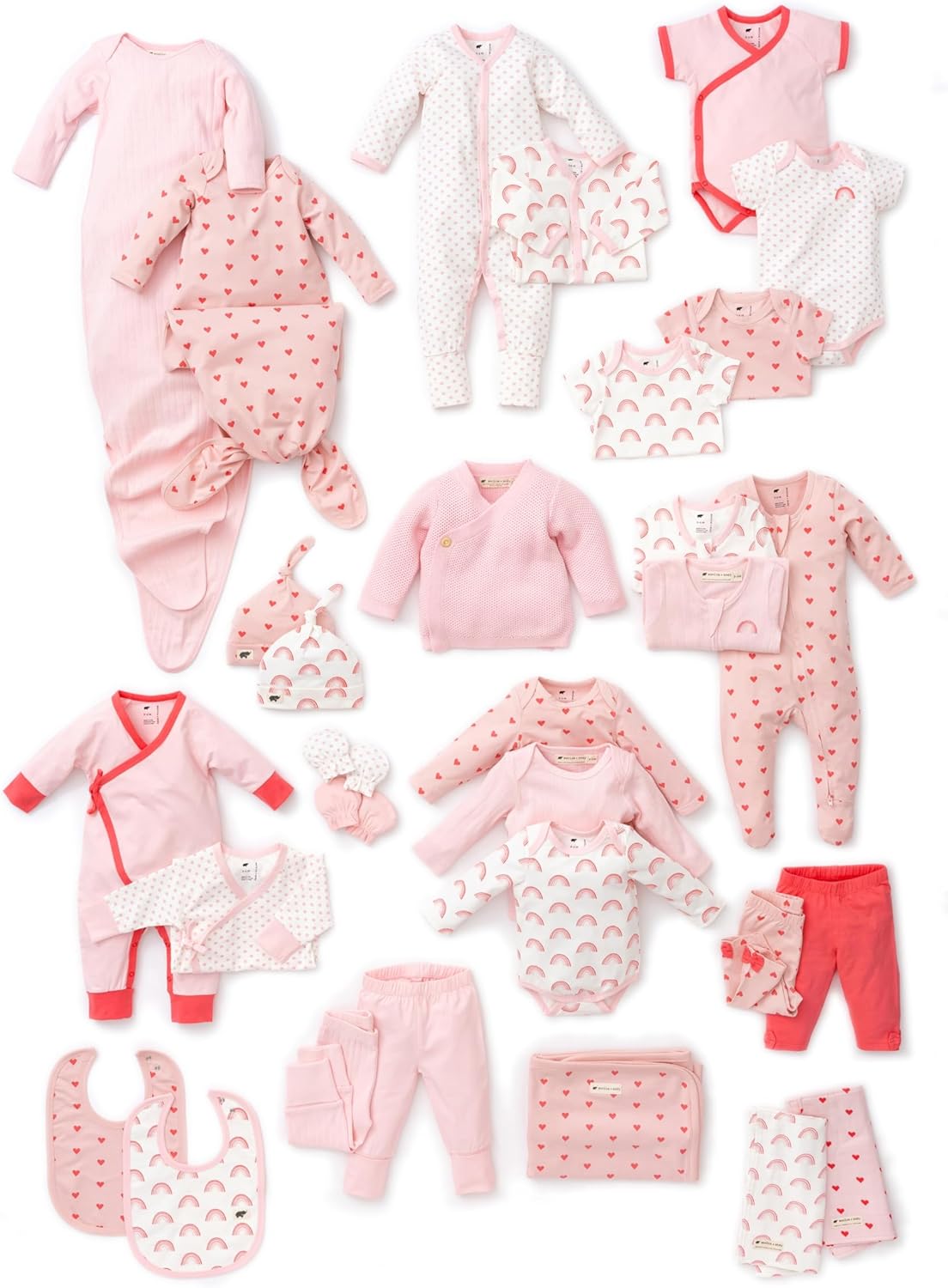 MONICA + ANDY Here for It All Box, Organic Baby Clothes, 32-Pieces Baby Gift Set for Newborn & Infants