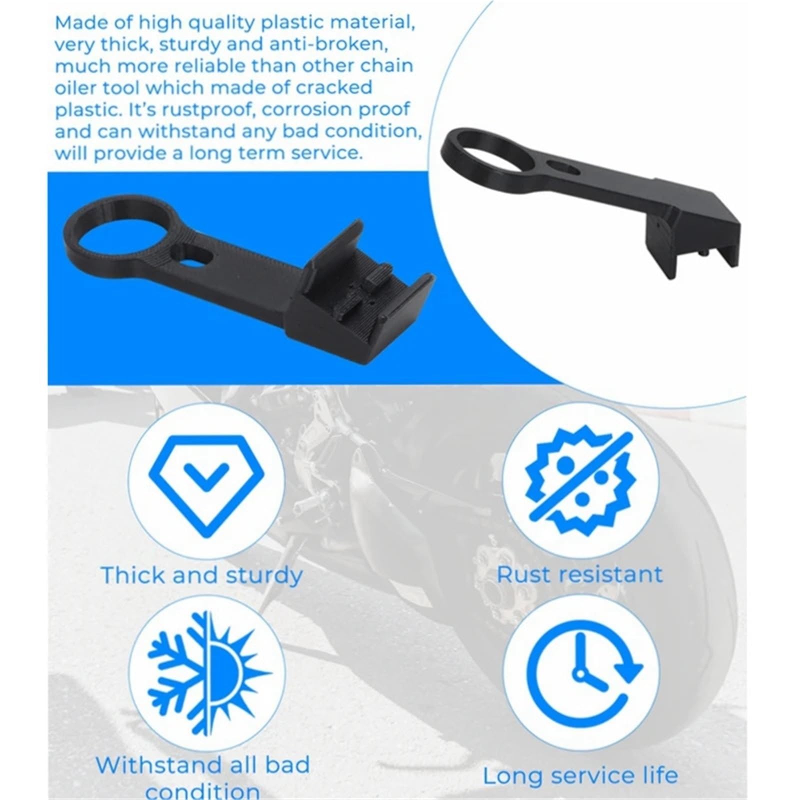osłona zębatki motocykla Ulepszony do 520 Olejarka do łańcuchów przekładniowych Spray-on Auxiliary ABS Plastic Motorcycle Chain Oiler Tool Kit osłona łańcucha