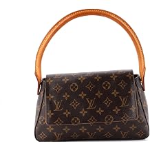 Pre-Loved Looping Handbag Monogram Canvas Mini, Brown
