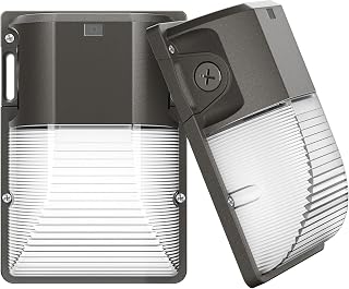 CINOTON 30W LED Wall Pack Dusk to Dawn Lights, 3600LM 5000K Daylight, IP65 Waterproof Outdoor Security Floods for Garage Porch, 2-Pack UL-Listed