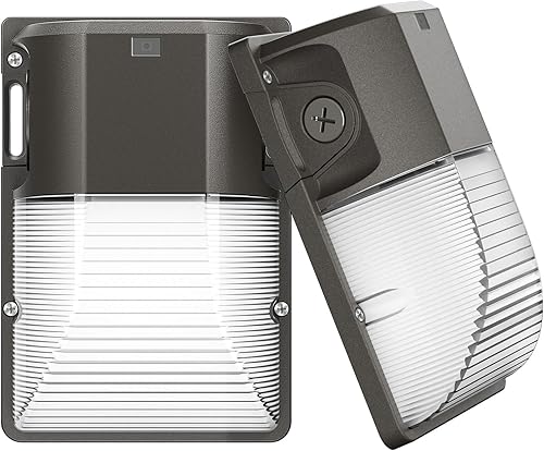 CINOTON Paquete de luz LED de pared de 30 W con sensor de anochecer a amanecer, 3600 lúmenes, 5000 K luz diurna 120 vac luces de pared para