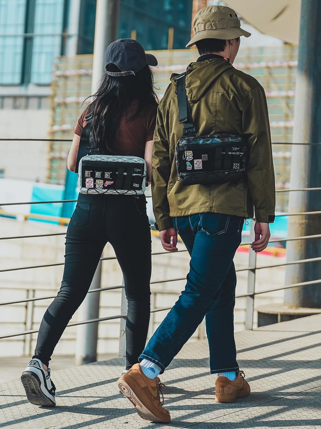 TACTICAL_GEEK Cache L3 Black Camo Crossbody Shoulder Bag, Men Multipurpose Sling Bag, Chest Backpack Casual Shoulder for Daily Carry - Image 2