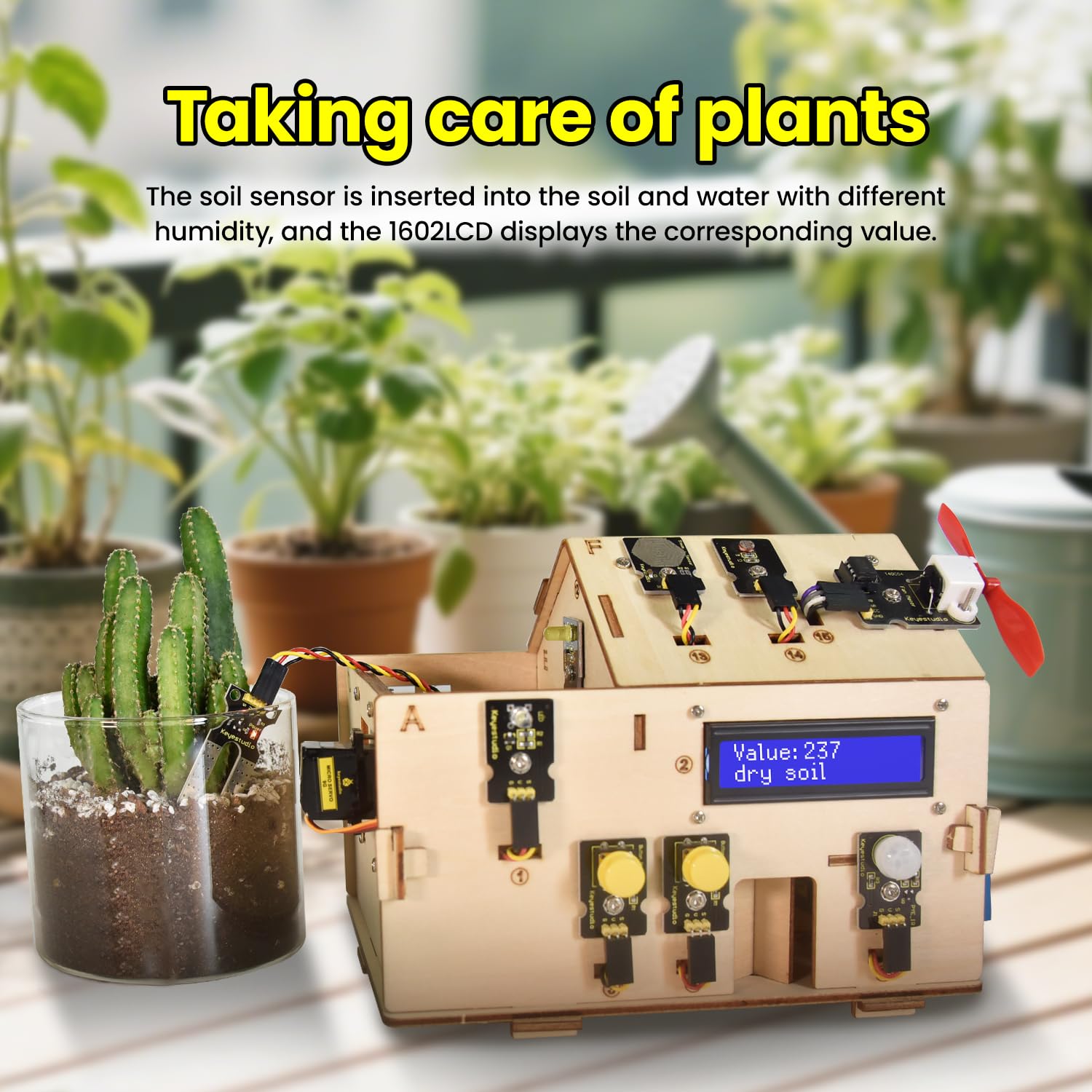KEYESTUDIO Zestaw startowy smart home, kompatybilny z Arduino IoT, kompletny zestaw, projekt budowniczo-elektroniczny, moduł z mikrokontrolerem UN0 R3 i akcesoriami