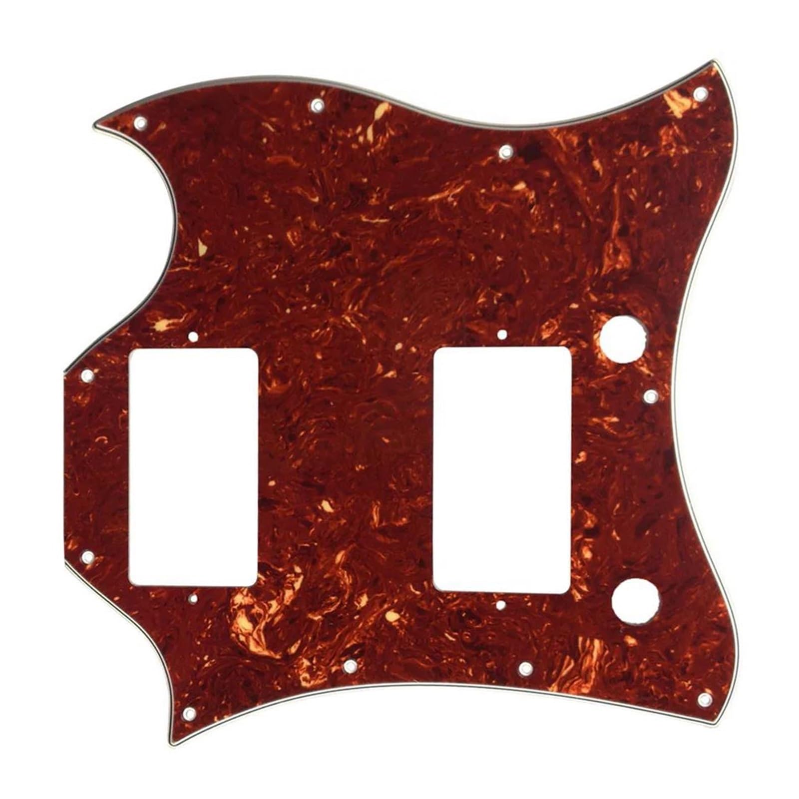 maskownica do gitary Części do gitary - do gitary SG Full Face Pickguard Scratch Plate z przetwornikami Humbucker 4 warstwy Red Tortoise