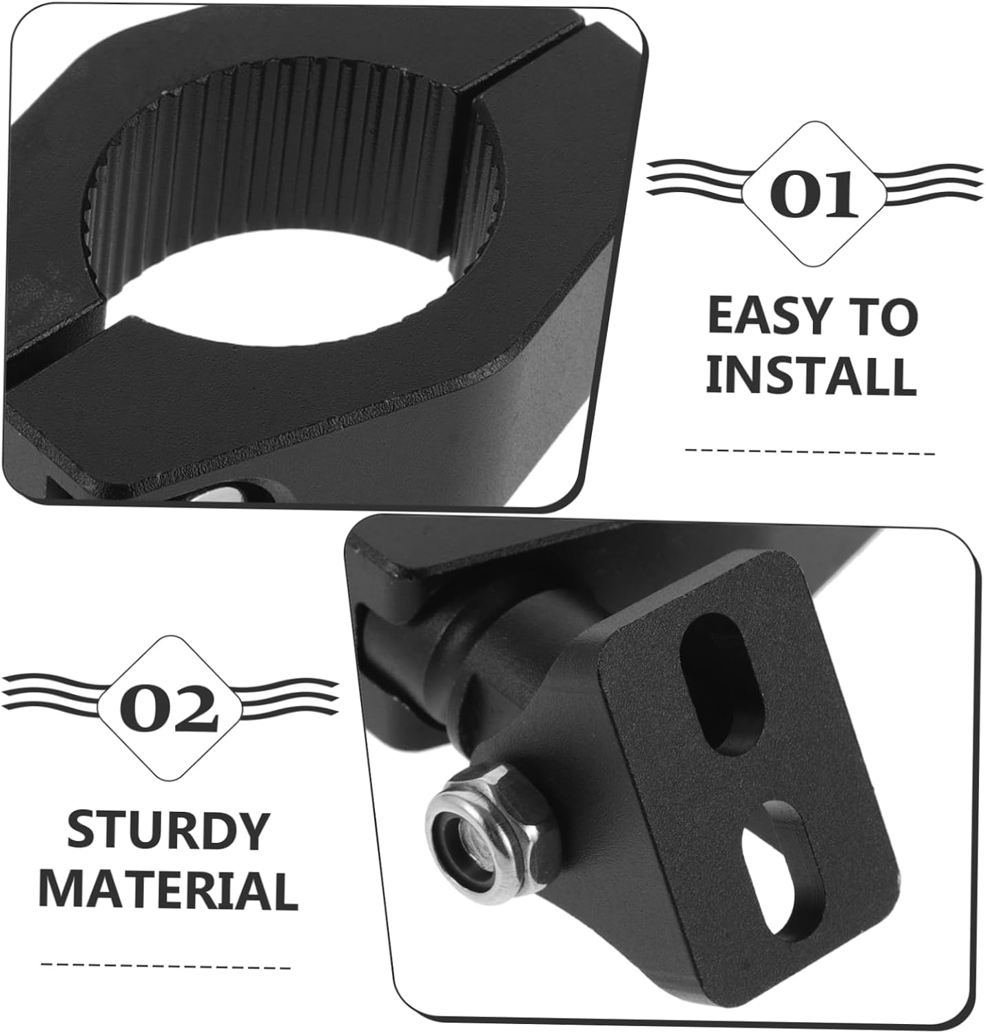 Aluminum Motorcycle Spotlight Mounting Bracket for Led Fog Lights Durable Tube Clamp Holder Front Fork Indicator Mounts Enhanced Nighttime Visibility