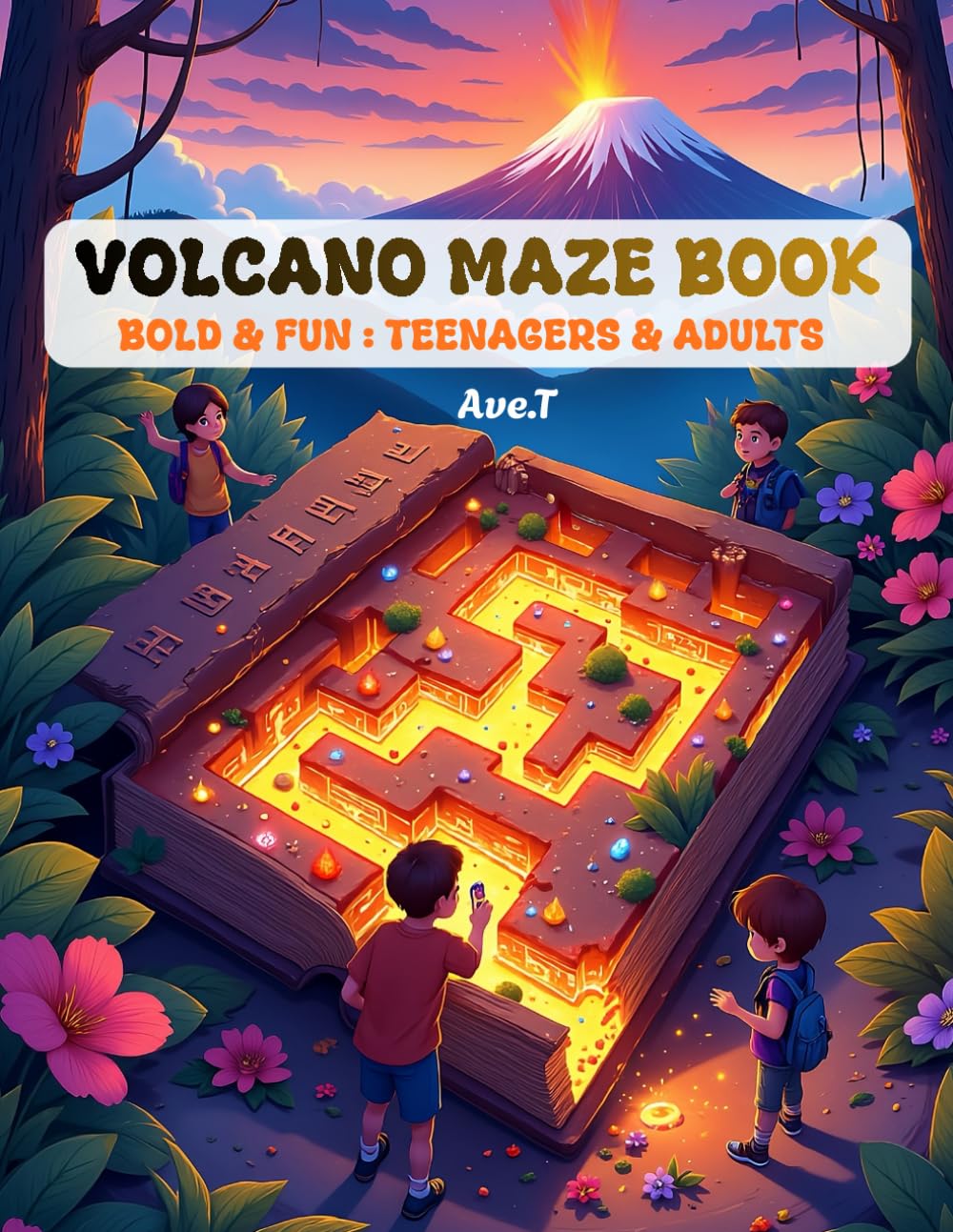 Volcano Maze Book: 50 Bold & Fun Mazes : For Teenagers & Adults (Bold & Fun : For teenagers and adults)