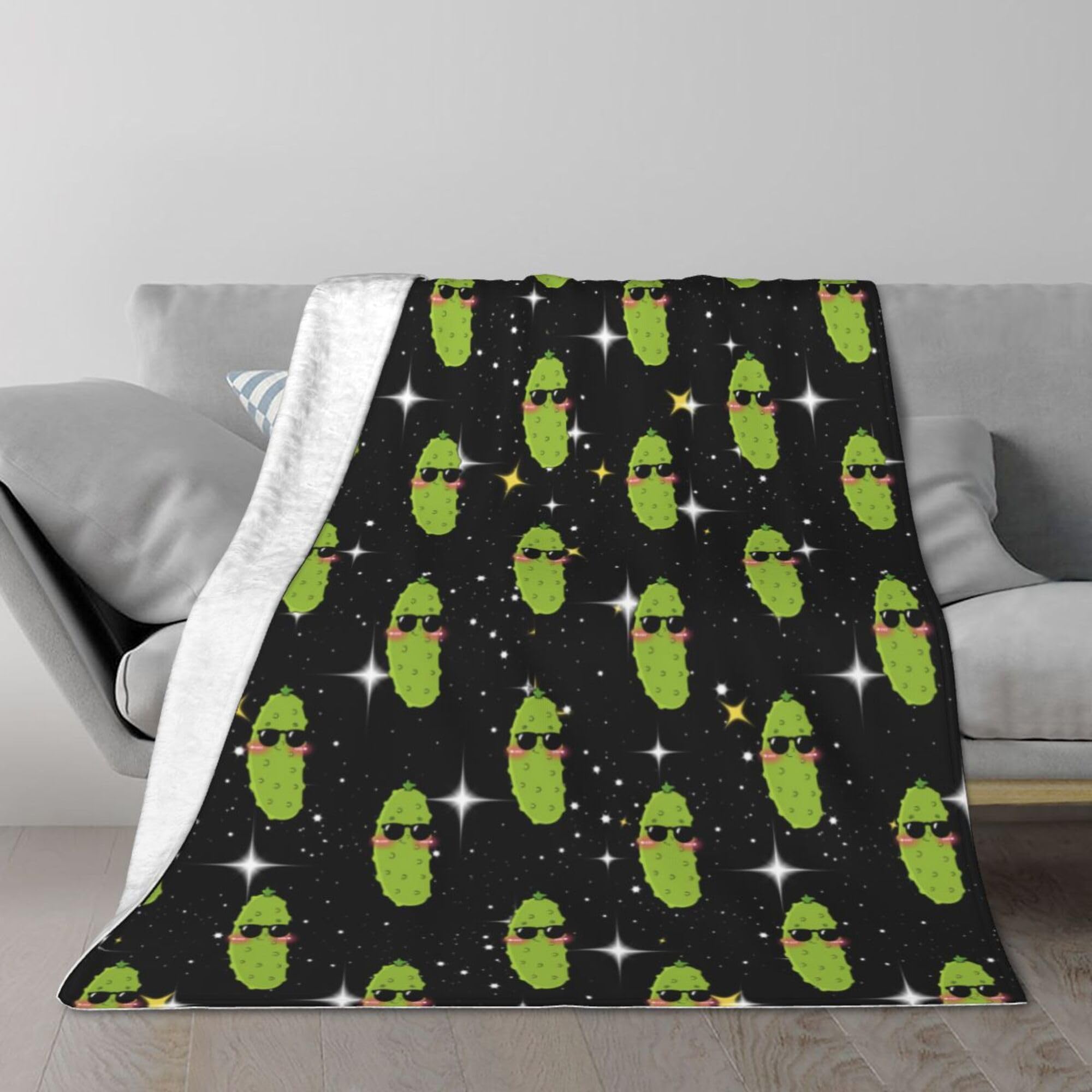 Gaakvrr Pickle Blanket, Funny Pickle Gifts for Kids Large Flannel Blanket, 130x150cm (50x60 Inch), Color-02, 130x150cm(50x60 in) - Image 2