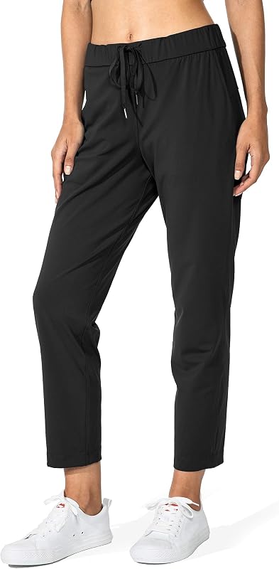 G Gradual Women's Pants with Deep Pockets 7/8 Stretch Ankle Sweatpants | Golf, Athletic, Travel, Lounge, Business Casual, Butter Soft, 4-way Stretch, Wash and Dry Well, Flattering, Lightweight
