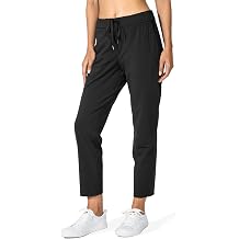 Women's Pants with Deep Pockets 7/8 Stretch Ankle Sweatpants for Golf, Athletic, Lounge, Travel, Work